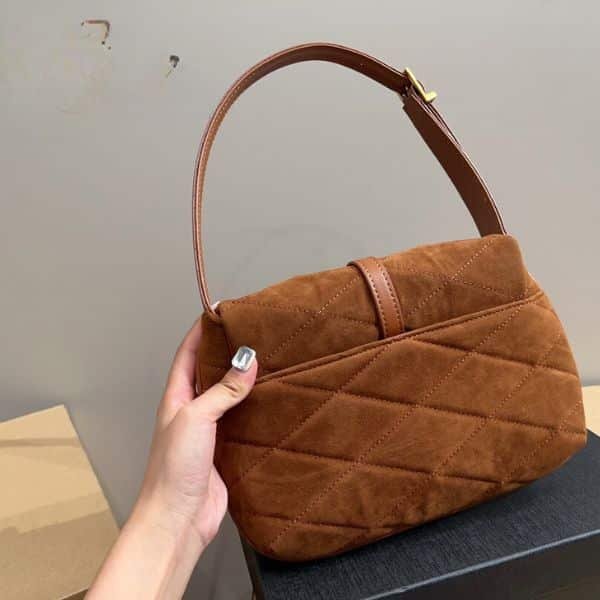 Sa1nt Lau*nt Le 5 À 7 Hobo Bag Brown 27Cm