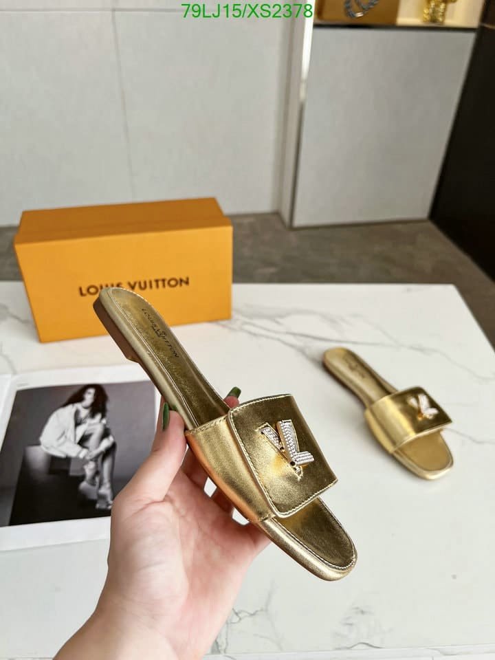 L0vis Vvtt0n Shake Flat Mule Gold 1Ab2Rd