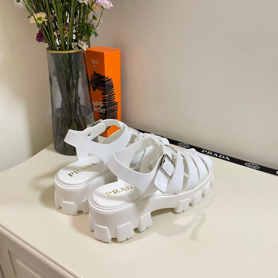 Pra*a Monolith Foam Rubber Sandals White 1X853M 3Lkk F0009 F 055