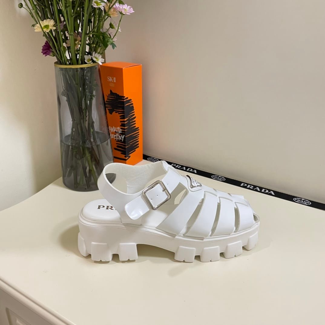 Pra*a Monolith Foam Rubber Sandals White 1X853M 3Lkk F0009 F 055