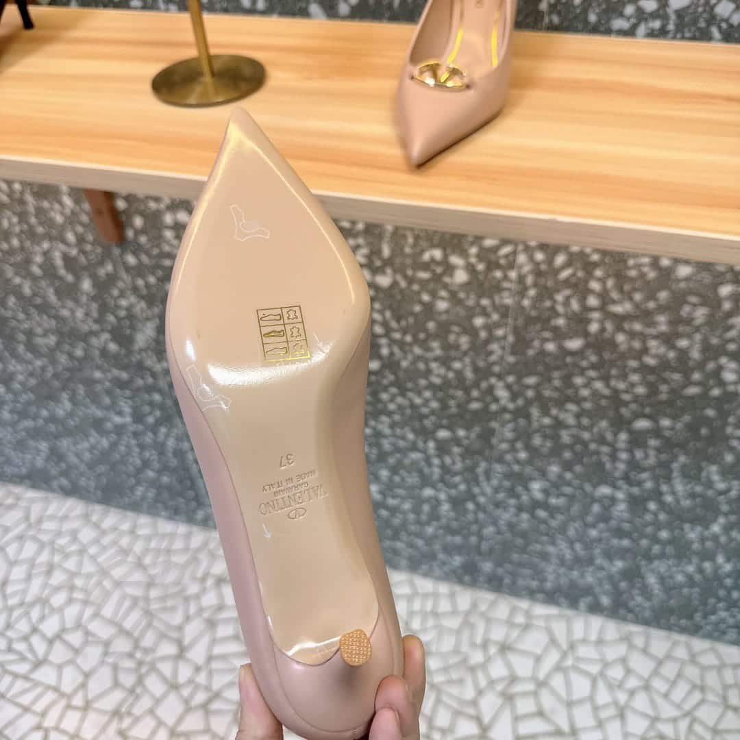 Va1e*ntin0 Garavani Vlogo Patent Leather Slingback Pump Pink