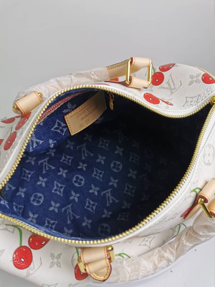 L0vis Vvtt0n X Takashi Murakami Monogram Cerise Speedy 30 White 30Cm M14238