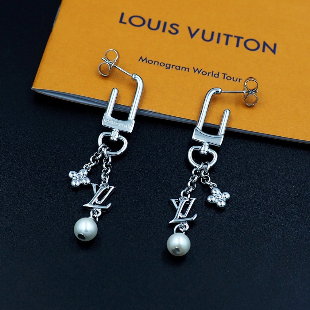 L0vis Vvtt0n Lv Iconic Hook Earrings Silver M02674