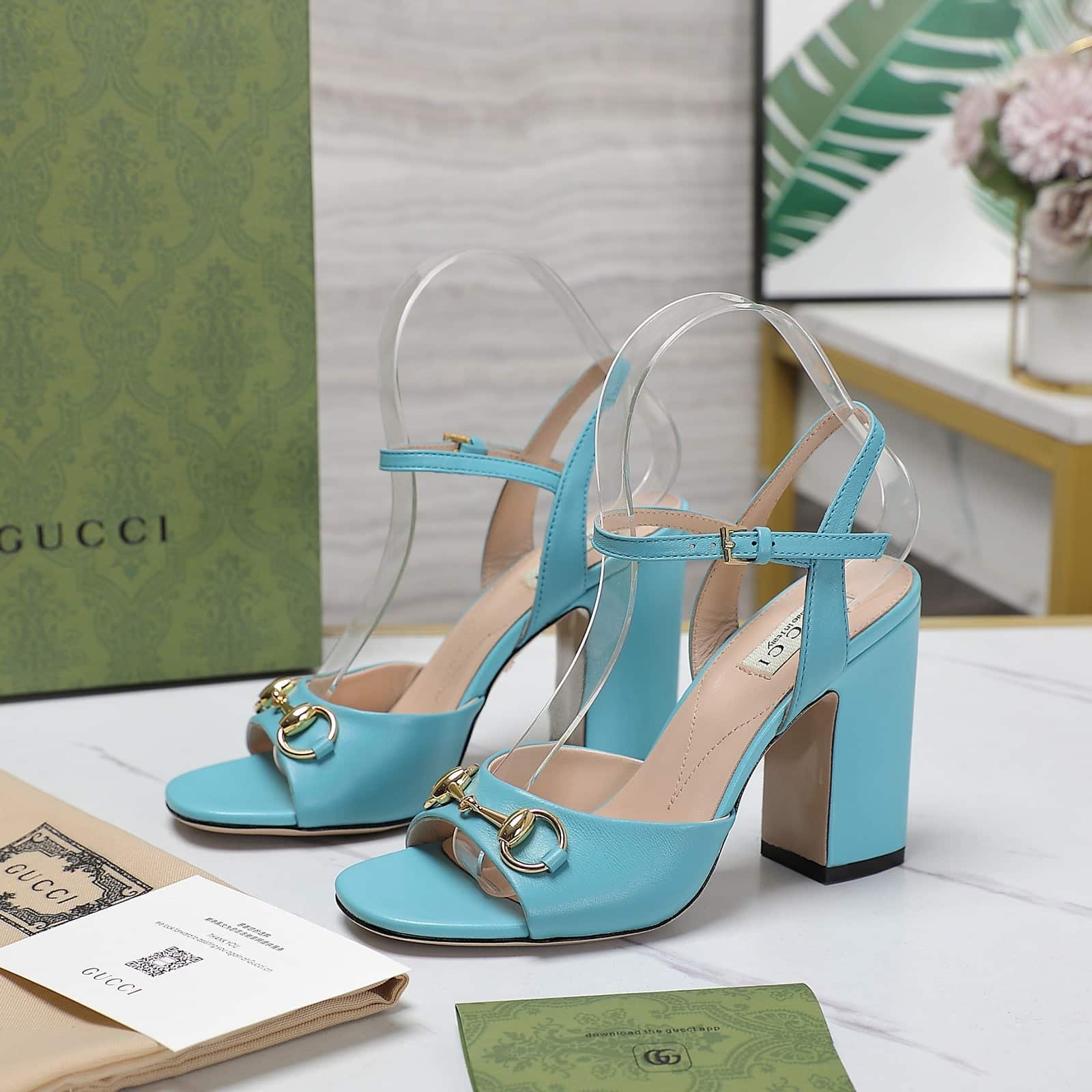 Gvc*1 Women’S Horsebit High Heel Sandal Blue ‎771600 C9D00 4728