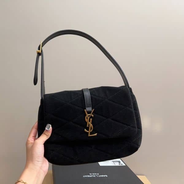 Sa1nt Lau*nt Le 5 À 7 Hobo Bag Black 27Cm